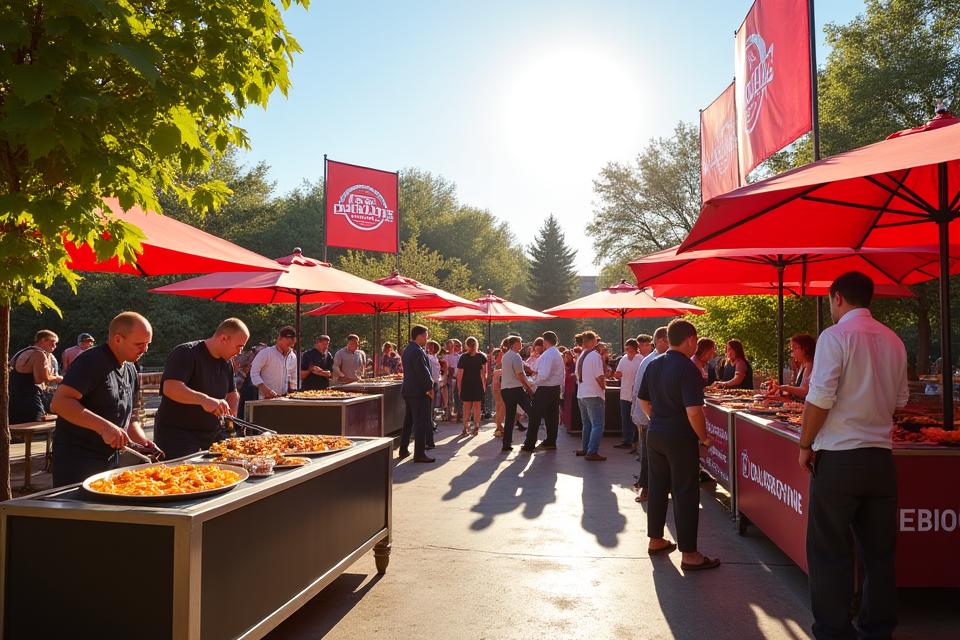 Lancement de produit extérieur avec BBQ