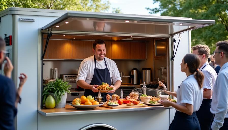 Location cuisine mobile pour expérience interactive
